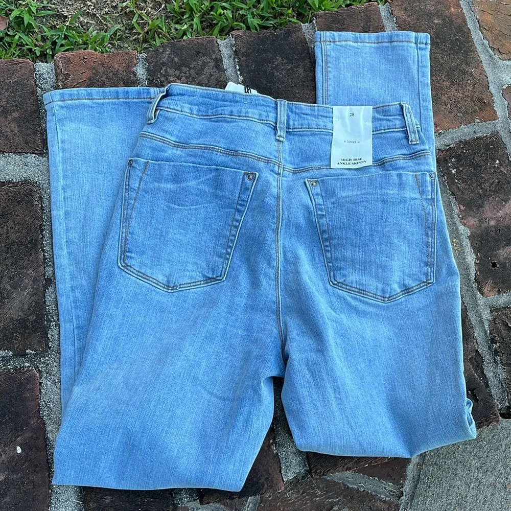 A loves A distressed high rise ankle skinny jeans NWT size 28 - Picture 5 of 6